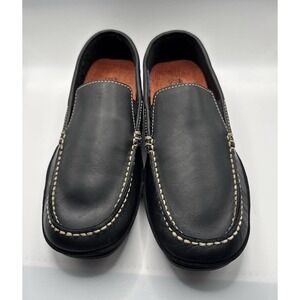 Rockport Driving Moccasins Men's Size 8.5 Black Washable Leather Loafers